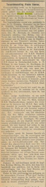 overlijdensbericht Hiepke Boerma on 25 Jul 1933.